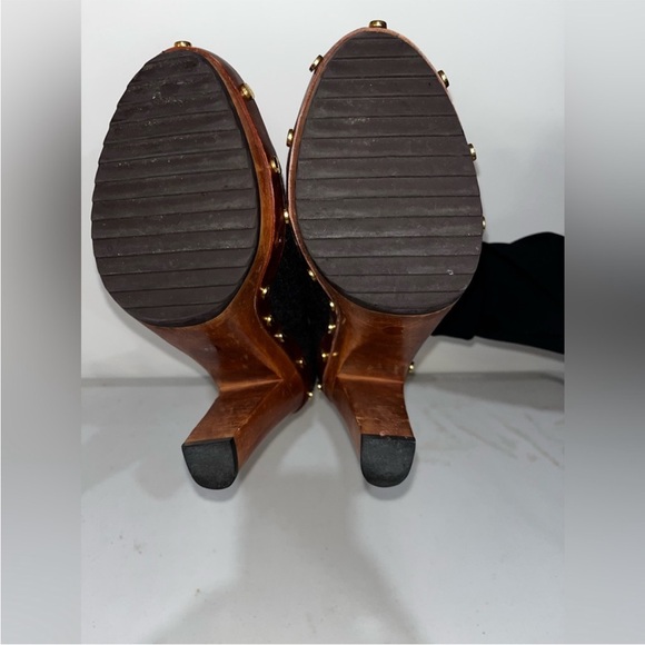Tory burch Stylish Women's Brown and Gray Heels - Picture 2 of 6